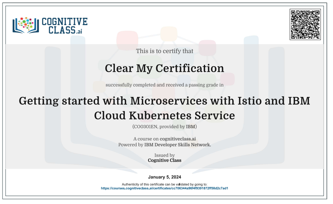 Getting started with Microservices with Istio and IBM Cloud Kubernetes Service Cognitive Class Exam Quiz Answers
